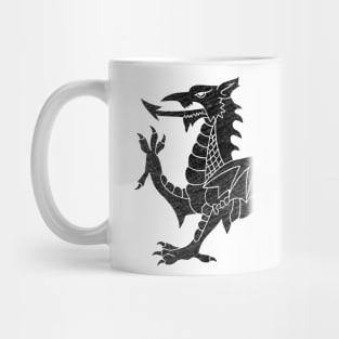 Welsh Dragon Black Mug